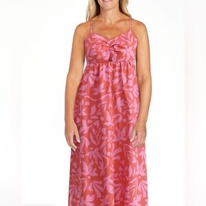 Time and Tru Women's Smocked Midi Dress Floral Spaghetti Strap Size XXL